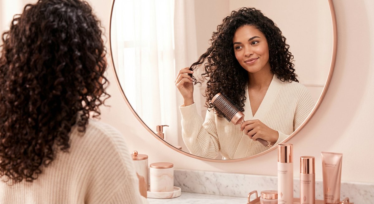 Spazzola Denman per capelli ricci